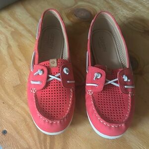 Sperry Coral Flats with White Accents